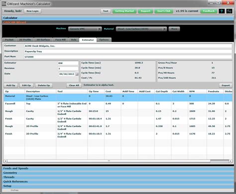 cnc machining cost estimator web interface|estimate machining cost.